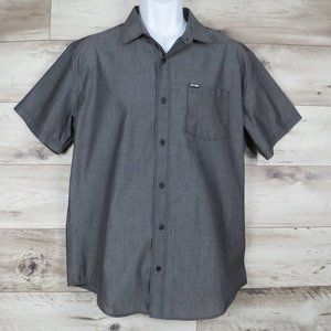 Zoo York* Men's Short‎ Sleeve Button Down Single Chest Pocket Shirt~ Size Large